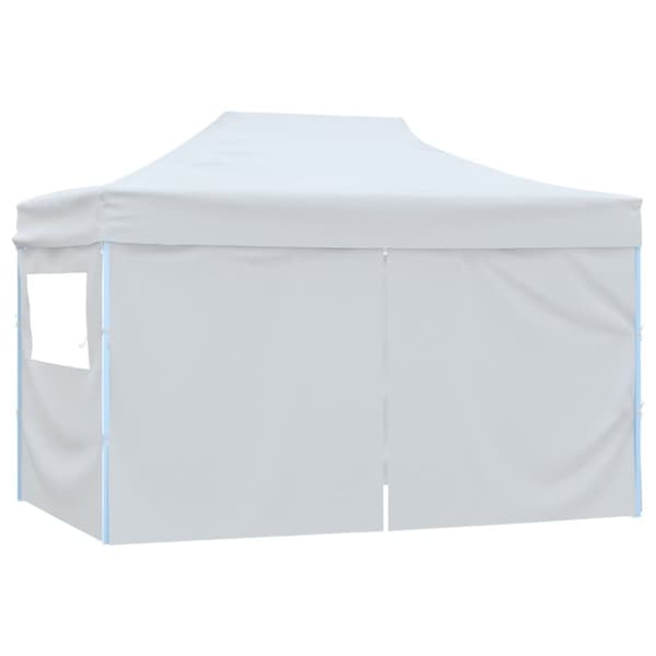 The Living Store foldbart festtelt med 4 sidevægge 3 x 4,5 m hvid - Festtelte & havepavilloner