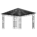 Miniatyrbillede 5 af 11: The Living Store pavillon med myggenet og LED-lyskæder 3x3x2,73 m antracitgrå -  Festtelte & havepavilloner