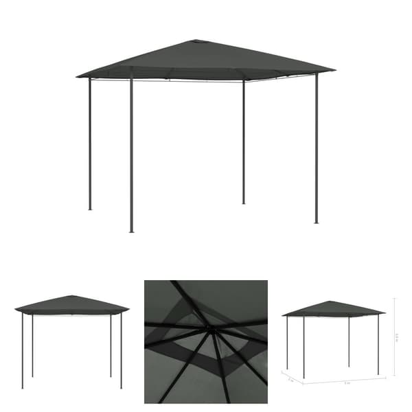 The Living Store pavillon 3x3x2,6 m 160 g/m² antracitgrå -  Festtelte & havepavilloner