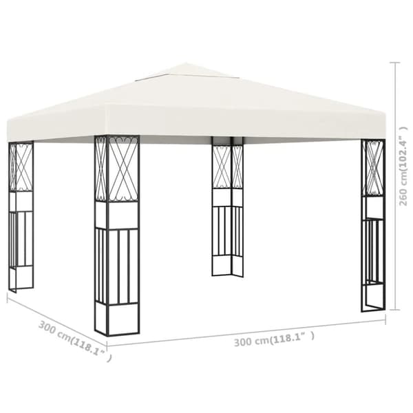 The Living Store Huvimaja 3x3 m kerma kangas -  Katokset & huvimajat