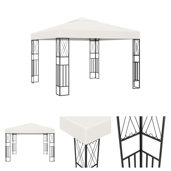 The Living Store pavillon 3x3 m stof cremefarvet -  Festtelte & havepavilloner