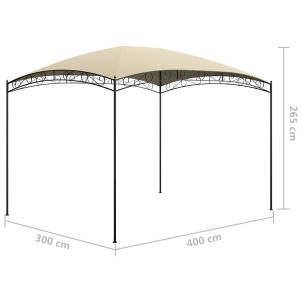 The Living Store pavillon 3x4x2,65 m 180 g/m² cremefarvet -  Festtelte & havepavilloner