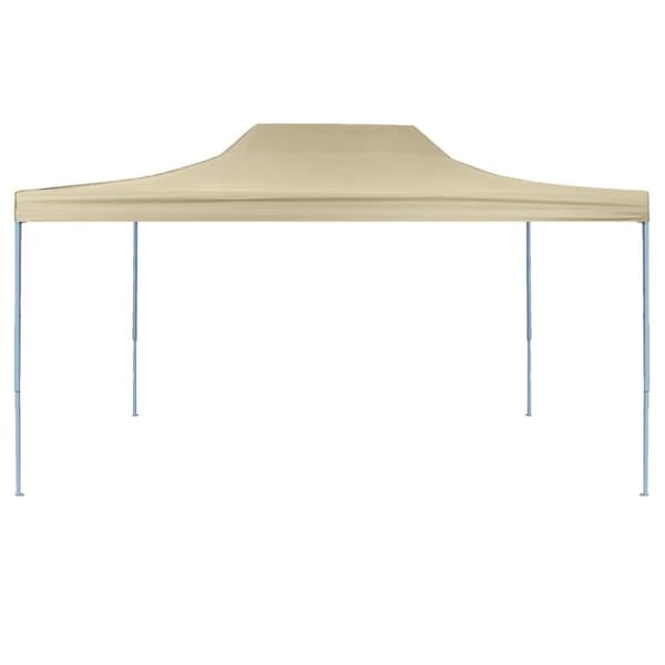 The Living Store foldbart festtelt 3 x 4 m stål cremefarvet -  Festtelte & havepavilloner