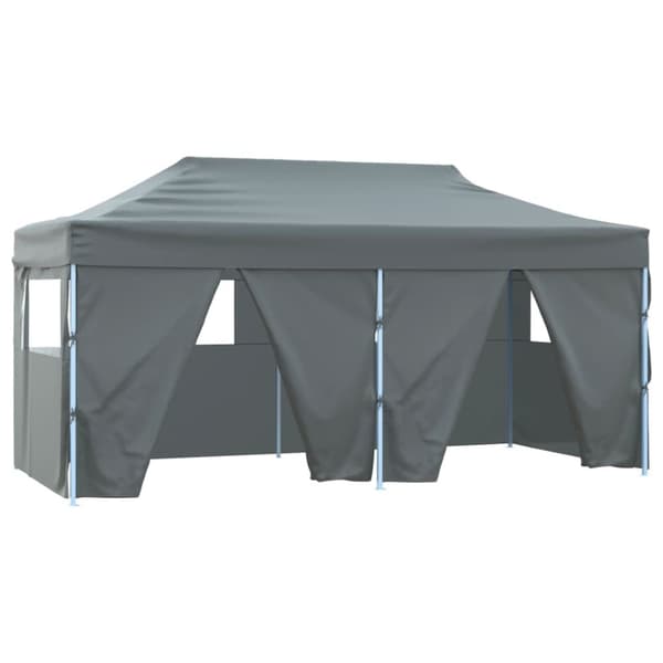 The Living Store Hopfällbart partytält med 4 sidoväggar 3x6 m stål antracit -  Partytält & paviljoner