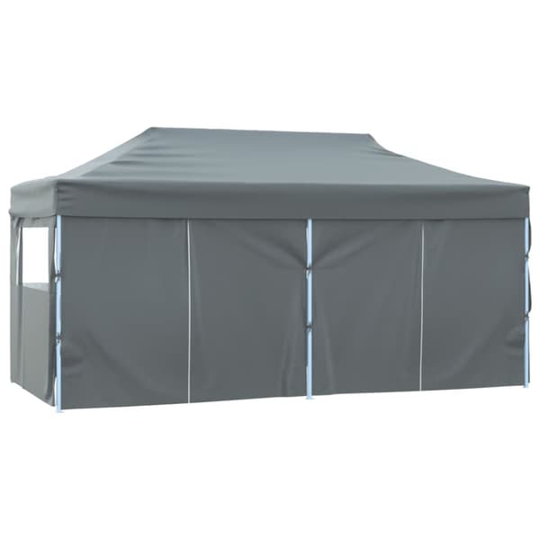 The Living Store Hopfällbart partytält med 4 sidoväggar 3x6 m stål antracit -  Partytält & paviljoner