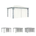 Miniatyrbild 1 av 11: The Living Store Paviljong med draperier 400 x 300 cm gräddvit aluminium -  Partytält & paviljoner