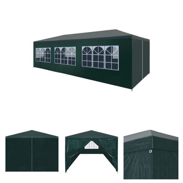The Living Store festtelt 3 x 9 m grøn -  Festtelte & havepavilloner