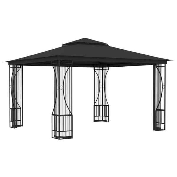 The Living Store Paviljong med nät 300x300x265 cm antracit -  Partytält & paviljoner