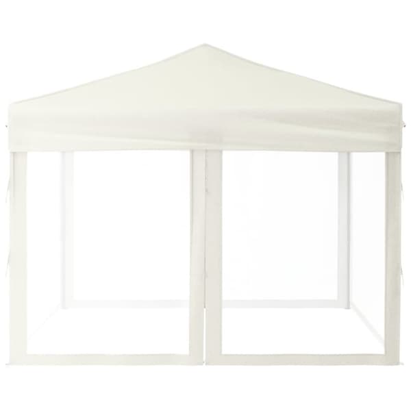The Living Store foldbart festtelt med sidevægge 3x3 m cremefarvet -  Festtelte & havepavilloner