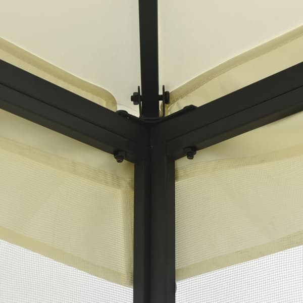 The Living Store pavillon med net 300x300x265 cm cremefarvet -  Festtelte & havepavilloner