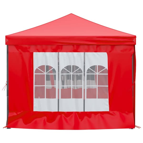 The Living Store Hopfällbart partytält med sidoväggar röd 3x6 m -  Partytält & paviljoner