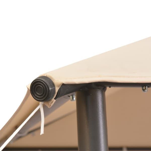 The Living Store pavillon med baldakin 3x3 m stål beige -  Festtelte & havepavilloner