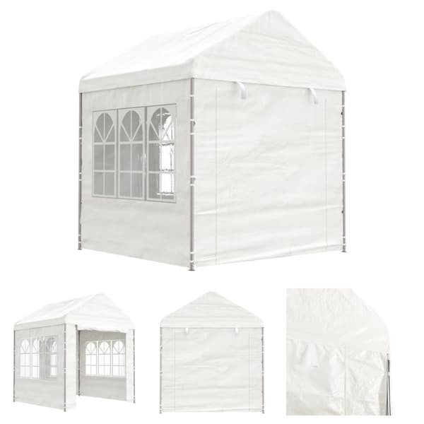 The Living Store Paviljong med tak vit 2,28x2,23x2,69 m polyeten -  Partytält & paviljoner