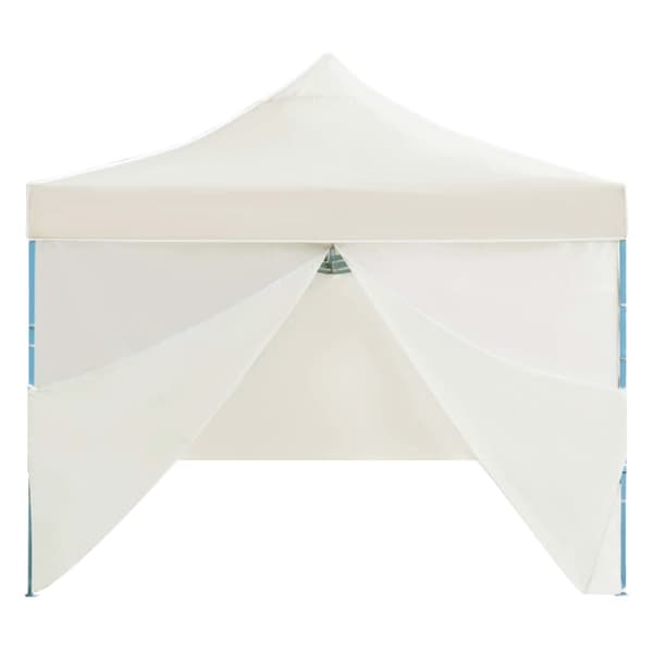 The Living Store foldbart pop op-festtelt med 8 sidevægge 3 x 9 m cremefarvet -  Festtelte & havepavilloner
