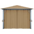 Miniatyrbild 8 av 11: The Living Store Paviljong med draperier 400x300 cm taupe aluminium -  Partytält & paviljoner