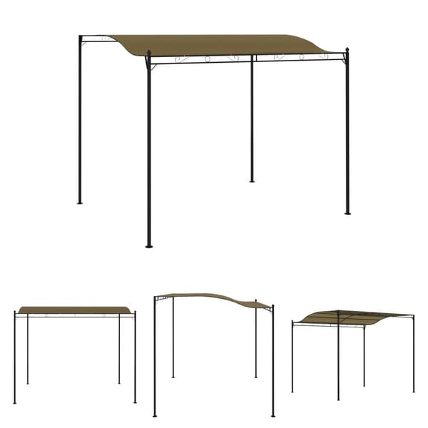 The Living Store fritstående markise 3x2,4 m 180 g/m² gråbrun -  Festtelte & havepavilloner