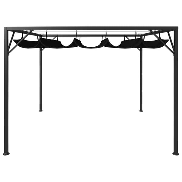The Living Store Paviljong med infällbart tak 3x3 m antracit -  Partytält & paviljoner
