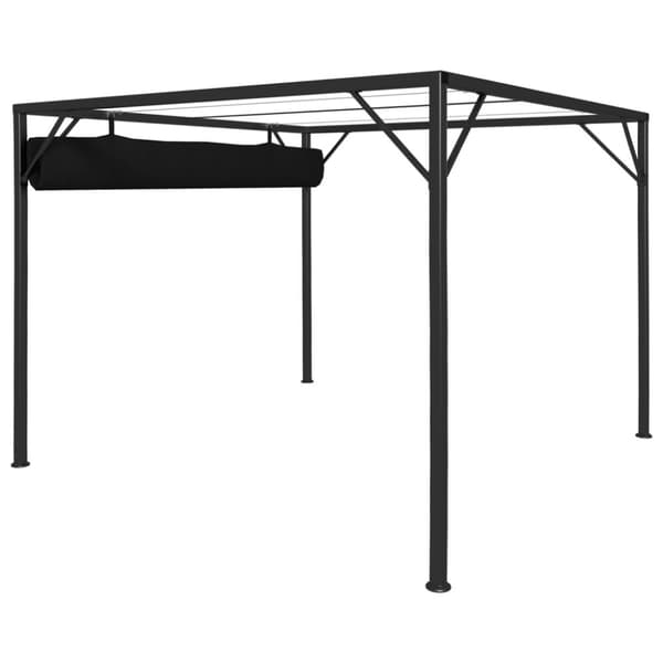 The Living Store Paviljong med infällbart tak 3x3 m antracit -  Partytält & paviljoner