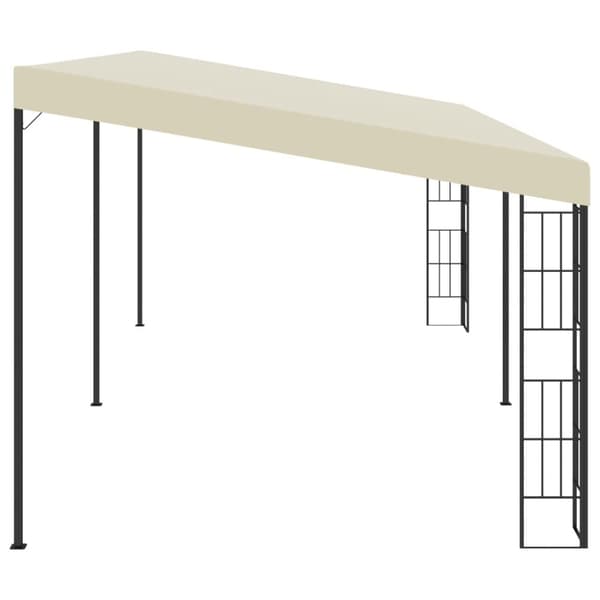 The Living Store vægmonteret pavillon 3x6 m stof cremefarvet - Festtelte & havepavilloner