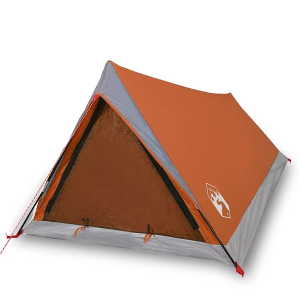The Living Store Campingtält 2 personer grå och orange vattentätt -  Tält
