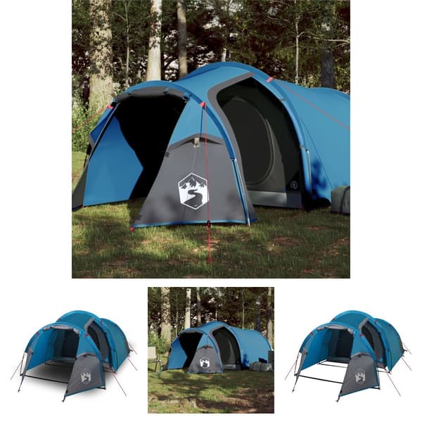 The Living Store Campingtält tunnel 3 personer blå vattentätt -  Tält