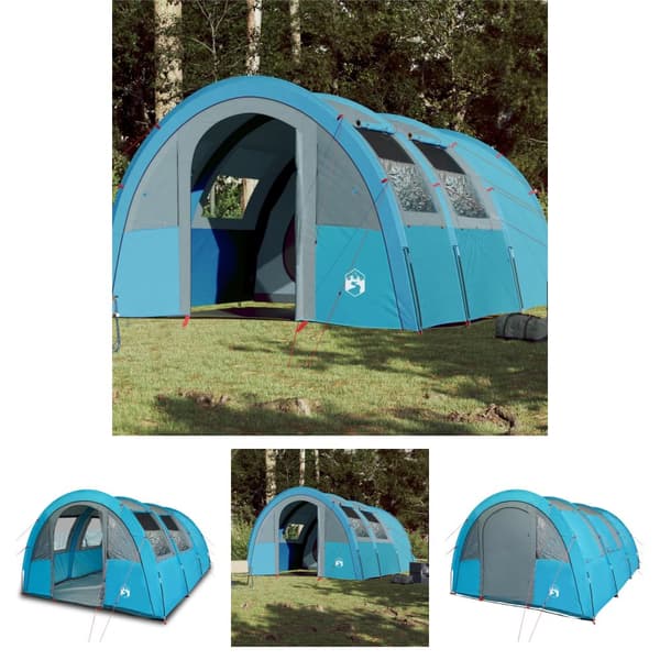 The Living Store Campingtält tunnel 4 personer blå vattentätt -  Tält