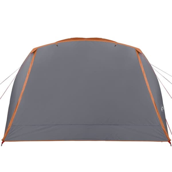 The Living Store 4-personers campingtelt med fortelt vandtæt grå og orange -  Telte