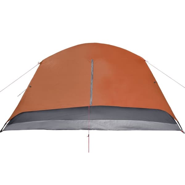 The Living Store 4-personers campingtelt med fortelt vandtæt grå og orange -  Telte