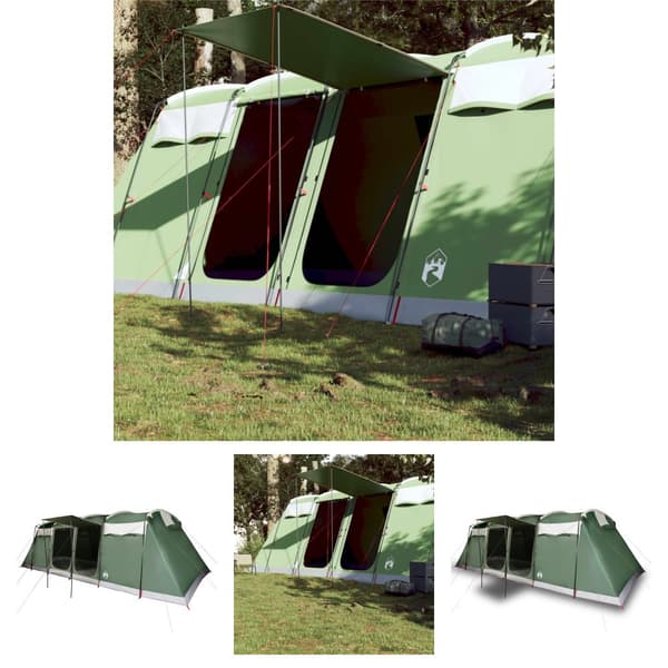 The Living Store 8-personers campingtelt vandtæt grøn -  Telte
