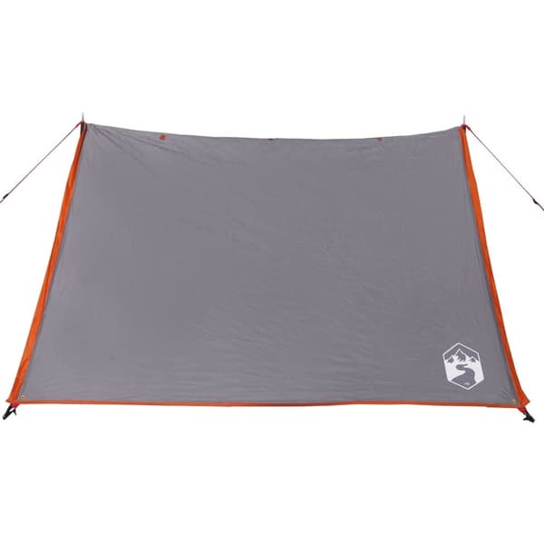 The Living Store Campingtält 2 personer grå och orange vattentätt -  Tält