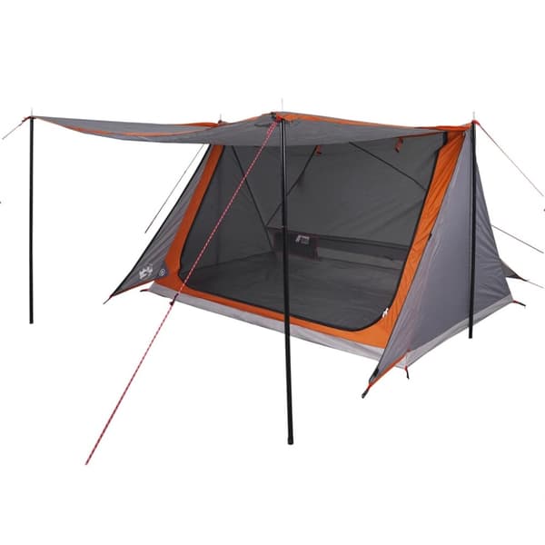 The Living Store Campingtält 2 personer grå och orange vattentätt -  Tält
