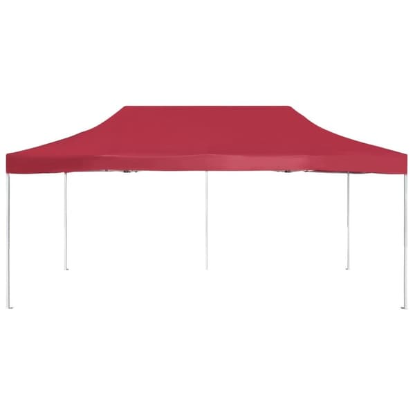 The Living Store professionelt foldbart festtelt aluminium 6 x 3 m vinrød -  Festtelte & havepavilloner