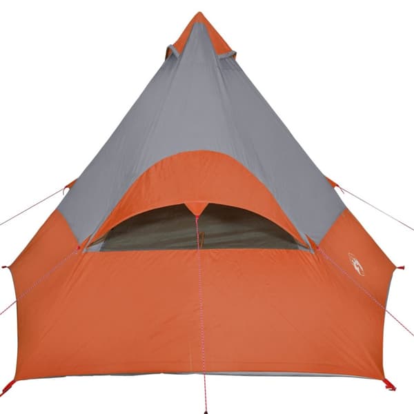 The Living Store Tipi-tält 7 personer grå och orange vattentätt -  Tält