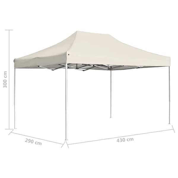 The Living Store Hopfällbart partytält aluminium 4,5x3 m gräddvit -  Partytält & paviljoner