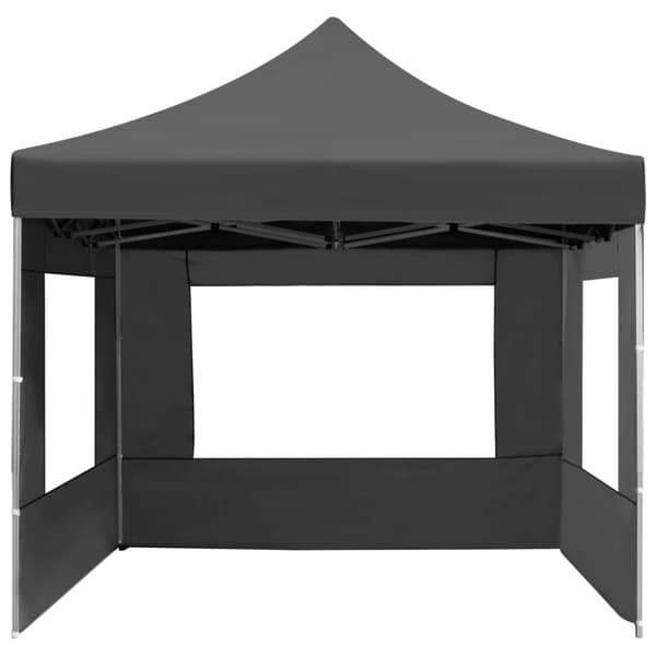 The Living Store foldbart festtelt med vægge aluminium 4,5 x 3 m antracitgrå -  Festtelte & havepavilloner