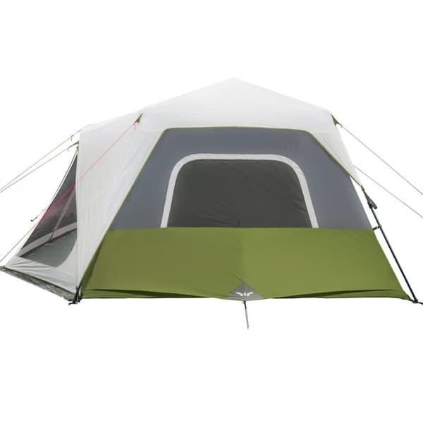 The Living Store 10-personers familietelt med LED-lys quick-release lysegrøn -  Telte