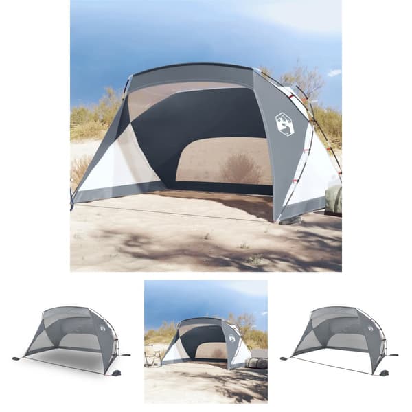 The Living Store Strandtält grå 274x178x170/148 cm 185T polyester -  Tält