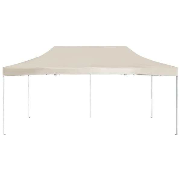 The Living Store foldbart festtelt aluminium 6 x 3 m cremefarvet -  Festtelte & havepavilloner