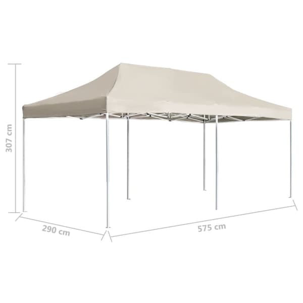 The Living Store foldbart festtelt aluminium 6 x 3 m cremefarvet -  Festtelte & havepavilloner