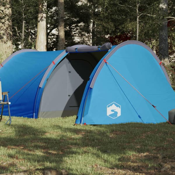 The Living Store Campingtält tunnel 4 personer blå vattentätt -  Tält