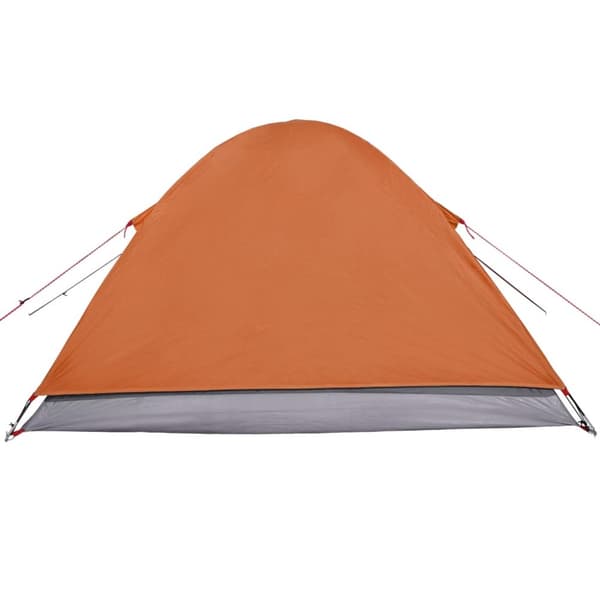 The Living Store 3-personers campingtelt vandtæt kuppel grå og orange -  Telte