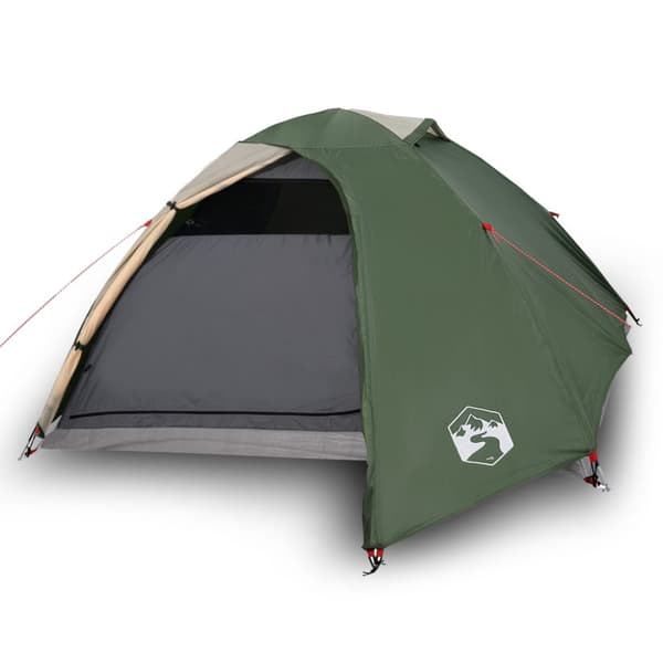 The Living Store 4-personers campingtelt vandtæt kuppel grøn -  Telte