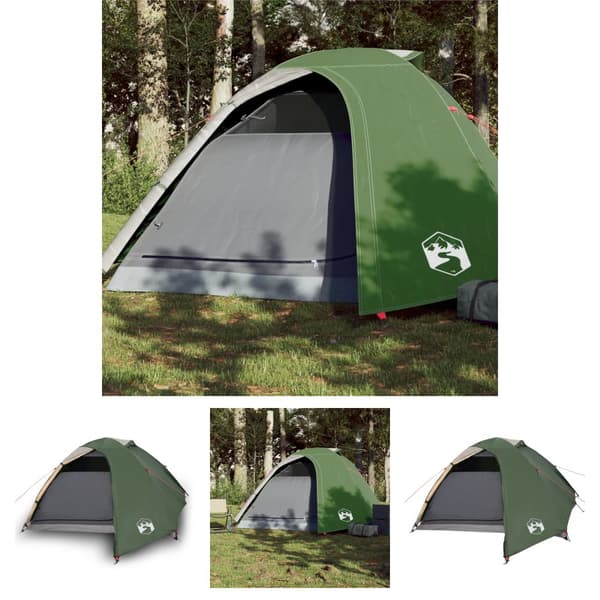 The Living Store 4-personers campingtelt vandtæt kuppel grøn -  Telte