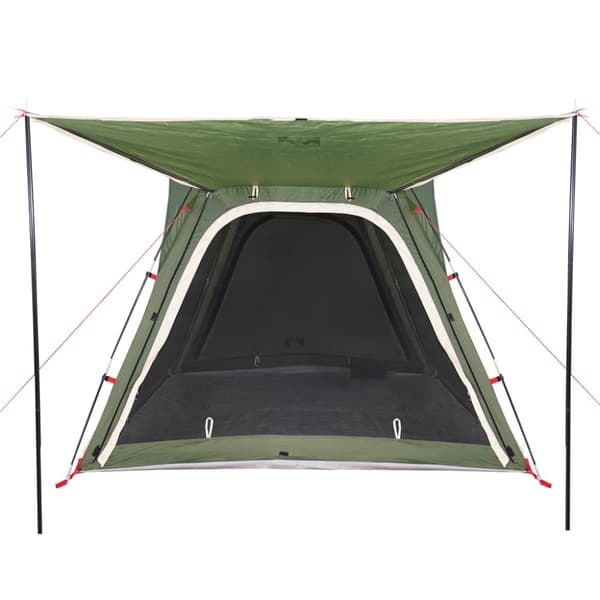 The Living Store Campingtält 4 personer grön snabbrest vattentätt -  Tält
