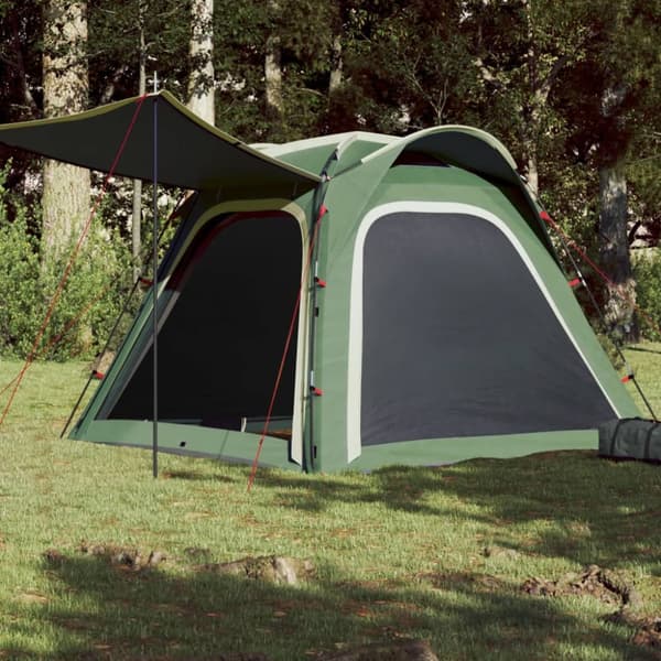 The Living Store Campingtält 4 personer grön snabbrest vattentätt -  Tält