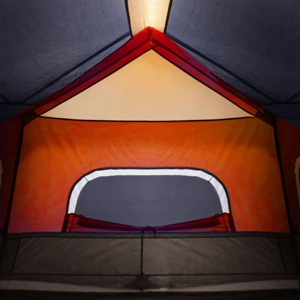 The Living Store 6-personers telt med LED-lys quick-release lysegrå og orange - Telte