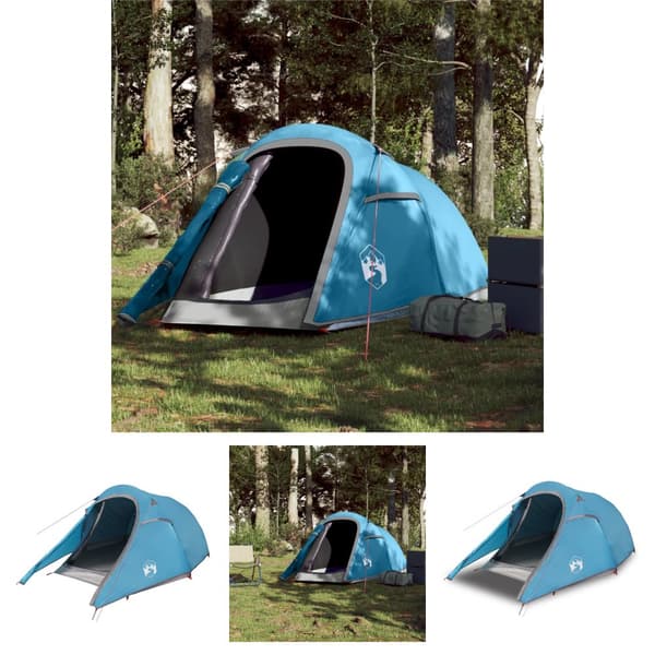 The Living Store 2-personers campingtelt vandtæt blå -  Telte