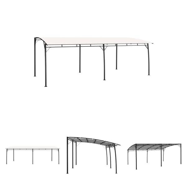 The Living Store fritstående markise 6x3x2,55 m cremefarvet -  Festtelte & havepavilloner