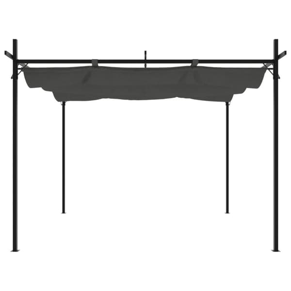 The Living Store Pergola sisäänvedettävä katto antrasiitti 295x292x230 cm - Katokset & huvimajat