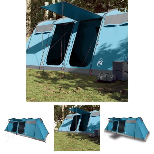 The Living Store 8-personers campingtelt vandtæt blå -  Telte